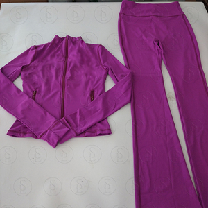 Phụ Nữ Thiết Lập Trang Phục Tập Thể Dục Jogger <span class=keywords><strong>2</strong></span> Mảnh Xà Cạp Set Yoga Áo Khoác Bùng Quần Phụ Nữ Tracksuit Set - Product Image 5