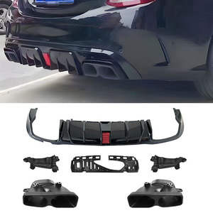 ลิปกระจายกลิ่นด้านหลังพร้อมปลายท่อไอเสียสำหรับ Mercedes Benz W213 <span class=keywords><strong>E</strong></span> <span class=keywords><strong>Class</strong></span> 16-20/21-23อัพเกรดเป็น BBS Style diffuser - Product Image 3