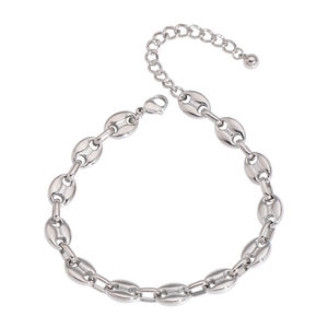 Chevillère géométrique en acier inoxydable <span class=keywords><strong>de</strong></span> haute qualité, chevillère exquise en forme <span class=keywords><strong>de</strong></span> <span class=keywords><strong>grain</strong></span> <span class=keywords><strong>de</strong></span> café, nez <span class=keywords><strong>de</strong></span> cochon, unisexe, bijoux <span class=keywords><strong>de</strong></span> mode populaires - Product Image 2