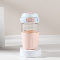 Bouteille d'eau en verre borosilicate transparente vide de 500 ml de qualité supérieure personnalisée