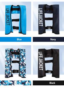 شهادة CE مصدقة 150N سترة نجاة قابلة للنفخ من نسيج أكسفورد مادة عاكسة للسلامة والرؤية على الماء - Product Image 6