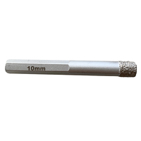 Foret diamanté industriel brasé sous vide pour découpe à sec du béton, du granit et des carreaux HuaYu C001, tige de 10 mm, longueur de 130 mm