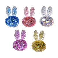 AB-lijm Harspatches Geschilderde materialen Crèmelijm Verf Telefoonhoesje DIY Haarclips Accessoires Glitterpailletten Gefacetted konijn