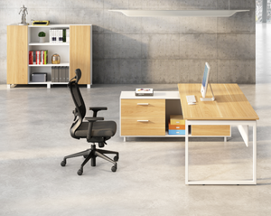 प्रबंधकों के लिए आधुनिक एल-आकार कार्यालय डेस्क - Product Image 2