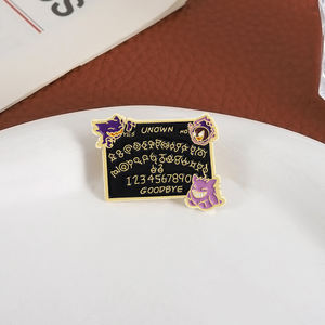 Sming pimleri 90s Video oyunu Gengar bilinmeyen korku emaye Pin toplamak rozeti mücevher sırt çantası aksesuarları yaka broş - Product Image 4