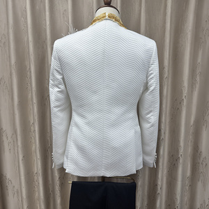<span class=keywords><strong>Traje</strong></span> <span class=keywords><strong>de</strong></span> esmoquin <span class=keywords><strong>de</strong></span> lujo <span class=keywords><strong>para</strong></span> hombre, conjunto <span class=keywords><strong>de</strong></span> 3 piezas, hecho a mano con pedrería, chaqueta, <span class=keywords><strong>chaleco</strong></span> y pantalón, ropa formal <span class=keywords><strong>para</strong></span> fiesta, <span class=keywords><strong>de</strong></span> un solo botón, talla grande - Product Image 4