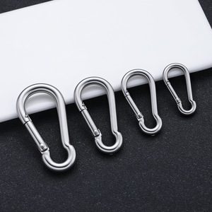 Carabiner Spring <b>Clip</b> | 304 Stainless Steel Snap <b>Hook</b> Clasp for DIY Bag Keychain Backpack Accessory - Product Image 1
