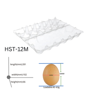 Groothandel Kippenei Houder 6 8 12 15 16 30 Gaten Clamshell Kip Ei Lade Wegwerp <span class=keywords><strong>Plastic</strong></span> Transparante Eierplaat - Product Image 2