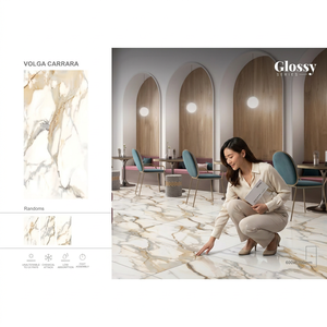 กระเบื้องปูพื้นและผนังพอร์ซเลนขัดเงาแบบโมเดิร์น ขนาด 600x600 มม. และ 600x1200 มม. - Product Image 5