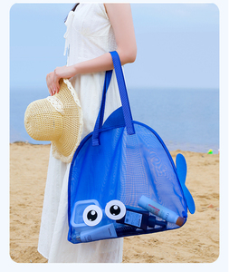 어린이용 도매 맞춤형 로고 여름 경량 패션 메쉬 비치 휴대용 야외 수납 가방 - Product Image 4