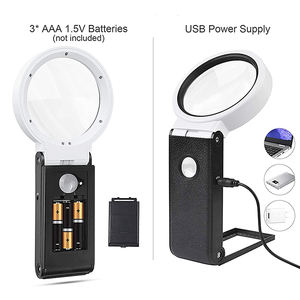 Kaca pembesar untuk membaca, perhiasan koin <span class=keywords><strong>5X</strong></span> 25X 90mm kaki dapat dilipat lampu 2UV <span class=keywords><strong>2</strong></span> in 1 dengan USB - Product Image 6
