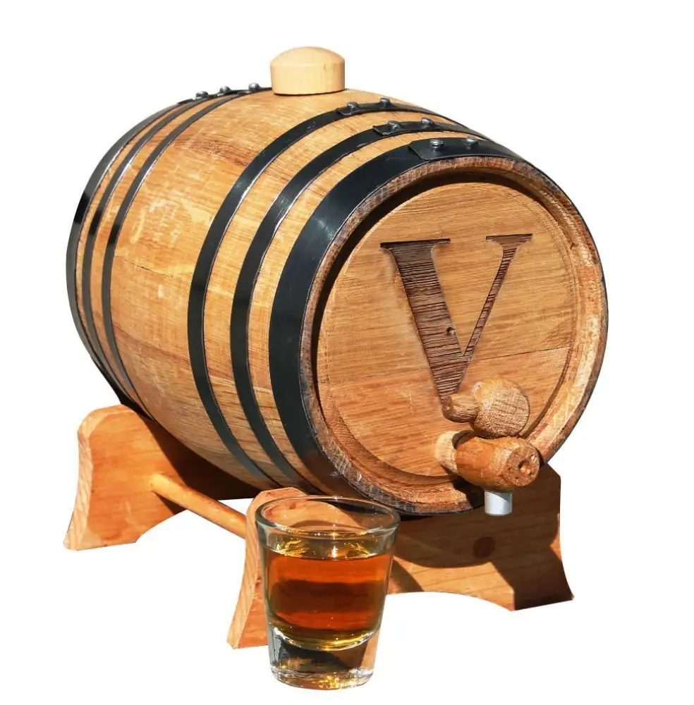Custom Size Gift Personalized Varnish Mini Oak Wooden Barrel
