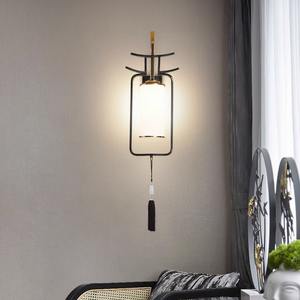 Nouvelle Lampe Murale LED Style Zen Entièrement en Cuivre, Design Moderne avec Abat-jour en Verre pour Chambre et Salon, Fixation Murale - Product Image 1