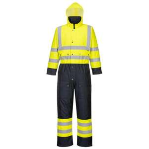 PORTWEST - S485YNRXL Hi-vis de dos tonos forrados Amarillo/azul marino overall - EAN 5036108196623 ROPA DE TRABAJO DE LA HI-VIS - Product Image 1