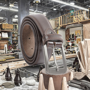 Ceintures masculines décontractées de couche supérieure pour hommes bracelet en cuir de peau de vache avec boucle en acier sangles de taille simples pour hommes - Product Image 3