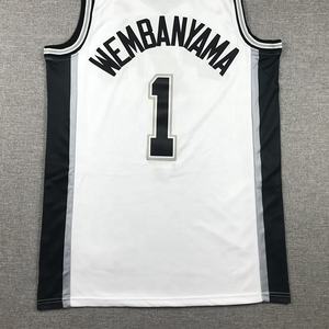 Maglia da Basket di Victor Wembanyama di San Antonio, Bianca, di Alta Qualità, Cucita, Pronta per la Spedizione - Product Image 1
