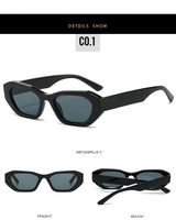 Petites lunettes de soleil rétro irrégulières personnalisées en forme de PC verres dégradés prix compétitif disponible jaune violet rouge bleu café