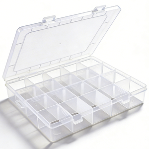 กล่องเก็บอุปกรณ์อิเล็กทรอนิกส์แบบใส ปรับได้ 20 ช่อง พร้อมถาดใส่ - Product Image 4