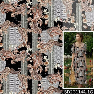 Produttore fornitore di cotone leggero tessuto stampato con motivi etnici per abiti eleganti e arredi per la casa - Product Image 3