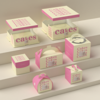 Boîte en carton kraft rigide écologique avec logo personnalisé imprimé, petite boîte, carton, emballage pour gâteaux de boulangerie, sacs en papier cosmétiques