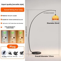 Lampadaire LED en fer de style vintage, lumière d'ambiance créative haut de gamme pour canapé, hauteur réglable, commande vocale, nouveau modèle 2025