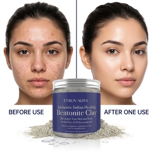 ETRUN ALISA Private Label 100% Pura Argilla Naturale Indiana Curativa al Calcio Bentonite per Rimuovere le Tossine e Sbiancare - Maschera in Polvere - Product Image 4
