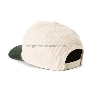 Casquette Trucker en Corduroy Personnalisée avec Corde, Casquette de Baseball à 5 Panneaux, Casquette Snapback Décontractée Bicolore Brodé - Product Image 2