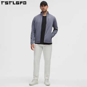 Veste légère et écologique pour hommes pour le sport, le fitness, coupe-vent, fermeture éclair, col montant, jogging, manteau de sport - Product Image 5