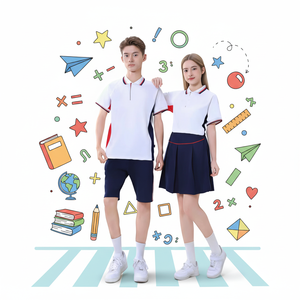 521001 Uniforme scolaire d'été tendance pour filles et garçons, créez votre propre modèle d'uniforme scolaire, uniforme sportif - Product Image 4