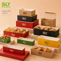 Boîte à collation en papier personnalisée OEM de qualité alimentaire pour ailes de poulet frites, frites et nuggets, idéale pour les restaurants de restauration rapide à emporter