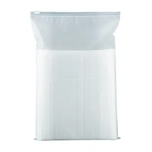 Stampa personalizzata sostenibile impermeabile trasparente PE costumi da bagno smerigliato abbigliamento sacchetto a chiusura lampo sacchetto di imballaggio con cerniera in plastica