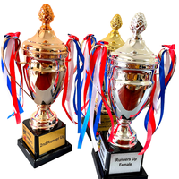 Trophées et récompenses sportifs et bouddhistes en métal sur mesure en stock pour les événements de football, de basketball et de musculation - Poli