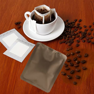 บรรจุภัณฑ์กาแฟแบบซองด้านนอกแบบกำหนดเอง ขนาด 10x12.5 ซม. ซองฟอยล์อะลูมิเนียมปิดผนึกสามด้าน ซองกาแฟผงขนาดเล็กแบบวางราบ - Product Image 3