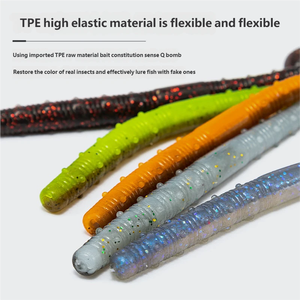 Señuelo Suave Flotante de Cola Recta para Pesca con Cebo Negro - Product Image 5