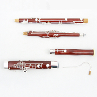 FBN-300 C Basson en Clé de Do Majeur en Érable, Vernis Acajou, Clés à Rouleaux Argentées, Semi-Professionnel, pour Orchestre et Étudiant, Instrument à Vent en Bois