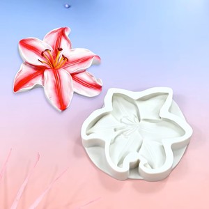 Molde de Silicona con Forma de Flor de Lirio para Fondant, Pasta de Goma, Chocolate, Decoración de Pasteles, Repostería - Product Image 1