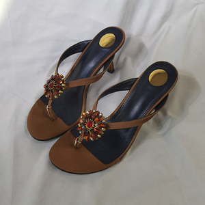 Latest Design <b>Flip</b> <b>Flop</b> Talons Haut Sexy Blue Escarpins Unique High Open Toe Thong Women Heels - Product Image 4