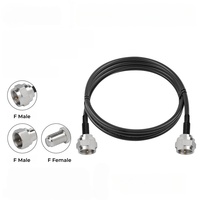 Kabel Ekstensi RG58 Double Shielded Tipe F Male ke Female 50 Ohm Panjang Dapat Disesuaikan 0-6GHz Kabel Koaksial RF