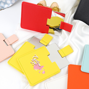 Dịch vụ tùy chỉnh gương mới khuyến mại <span class=keywords><strong>Pocket</strong></span> gương Nhà cung cấp giá cả cạnh tranh PU da trang điểm gương - Product Image 3
