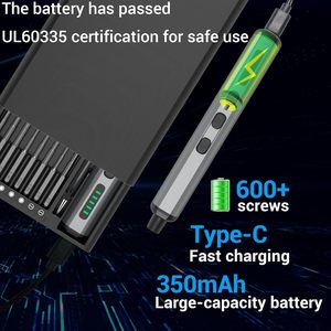 Nouveau kit de tournevis électrique 76-en-1 avec 65 embouts magnétiques, moteur à balais, batterie lithium-ion, couple maximal de 0,35 N.m, précision DIY - Product Image 4