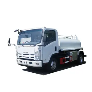 高性能4X2LHDミルクタンカートラック、5m3食品標準304ステンレス鋼タンカートラック搭載日本のシャーシ