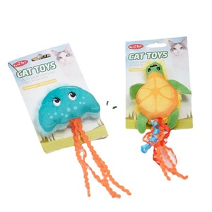 Underwater <b>Cat</b> <b>Toys</b> Plush <b>Interactive</b> Catnip Chewable Boredom Buster Pet <b>Toy</b> - Product Image 5