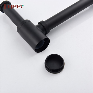 Fyeer ottone nero trappola per bottiglie <span class=keywords><strong>sifone</strong></span> scolapiatti P-Trap bagno lavello in rame lavello per lavabo - Product Image 4