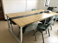 Station de charge pour table de conférence en U avancée avec prises de courant intégrées, table de salle de réunion ergonomique, élégante pour bureau gouvernemental