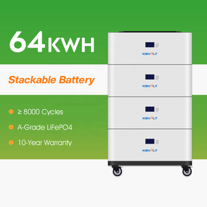Batterie solaire empilable KEVOLT 15 kWh 30 kWh 60 kWh, batterie au lithium 51,2 V, stockage d'énergie domestique pour système solaire - Product Image 1