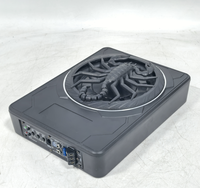 Subwoofer actif pour voiture, design fin, système de basses avec amplificateur intégré pour l'amélioration audio du véhicule et installation facile
