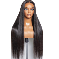 Perruque Lace Frontale Dense 250 en Cheveux Humains Lisses Brésiliens Longs pour Femmes Noires avec Baby Hair – Qualité Supérieure, Ultra Lisse et Sans Colle