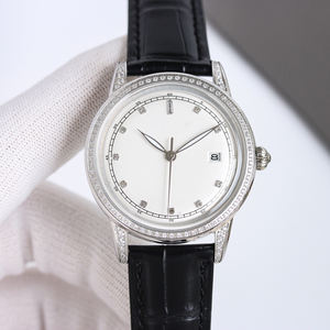 Nuevo Reloj Mecánico Blanco de Lujo de Diseñador 2025, Reloj Unisex de Alta Calidad con Correa de Cuero y Acero Inoxidable, Esfera con Agujas - Product Image 4