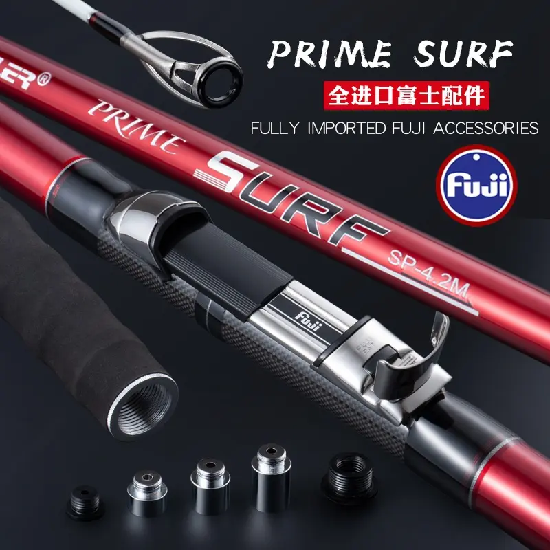 Lurekiller 4.2M 3 Sectie Lange Casting Surf Hengel Carbon Fuji Onderdelen Ringen Shore Cast Surf Hengel