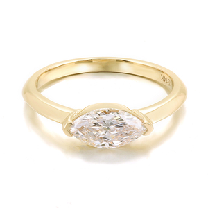 14K Yellow Gold Lab Grown <b>Diamond</b> <b>Ring</b> Marquise Wedding Anniversary Gift Party Fine Jewellery Luxury Customisable Fashion - Product Image 2